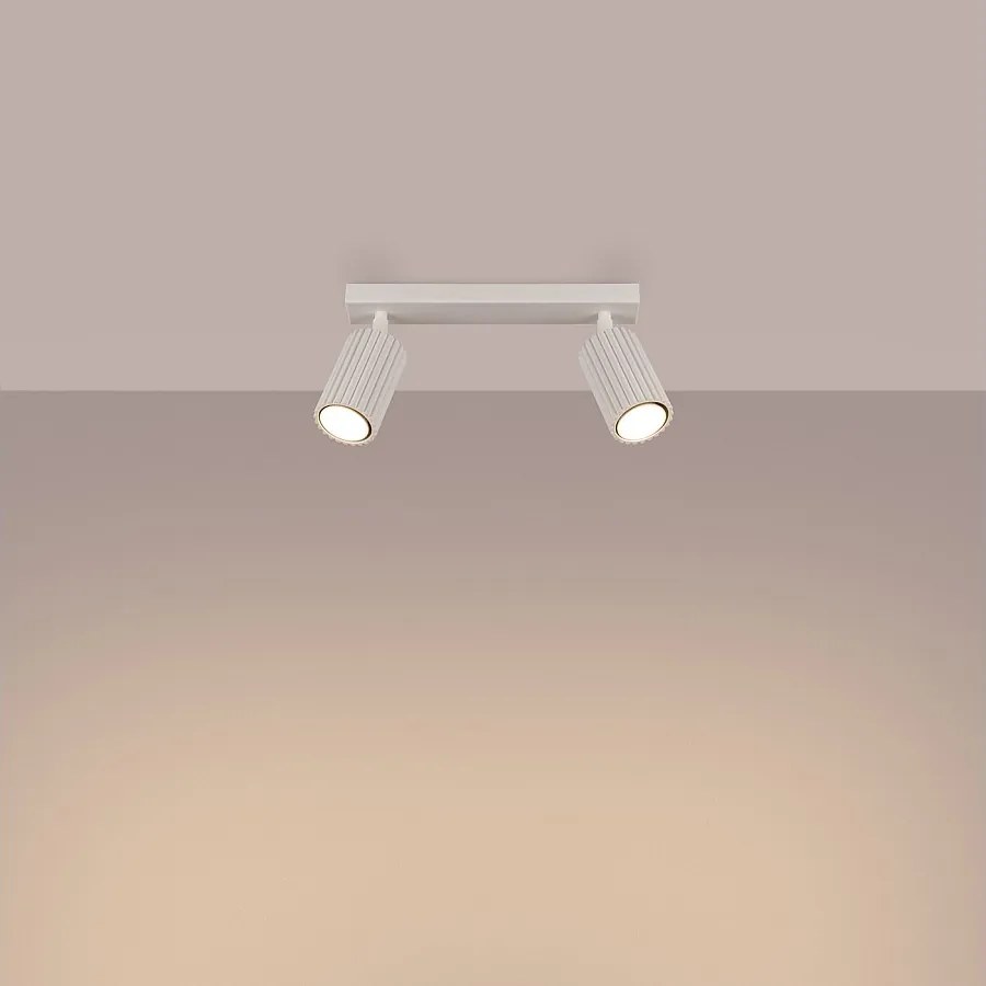 Lampa sufitowa minimalistyczny Gloow, aluminium - 2 źródło światła 3000K - L.30 x H.16.5 cm - beżowy