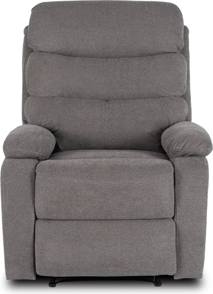 Fotel Rozkładany z Podnóżkiem KOBE Szary Nowoczesny