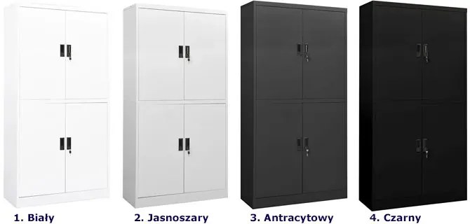 Jasnoszara szafa do biura na segregatory C0-A92