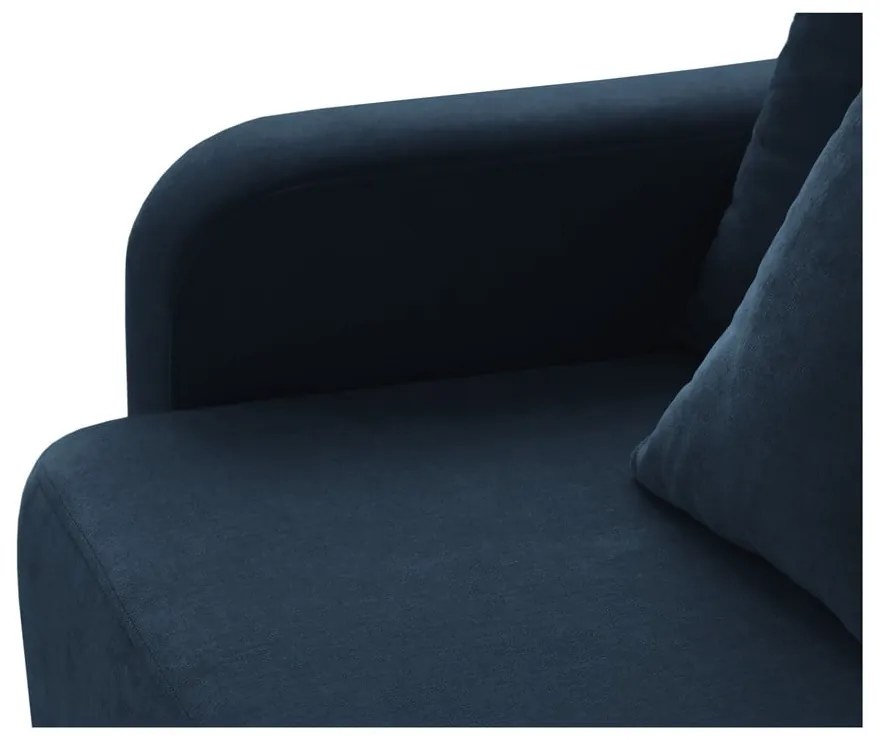 Ciemnoniebieska rozkładana sofa ze schowkiem 231 cm Elen – Micadoni