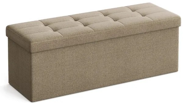 Stołek ze schowkiem OTTOMAN 110x38 cm, jasnobrązowy