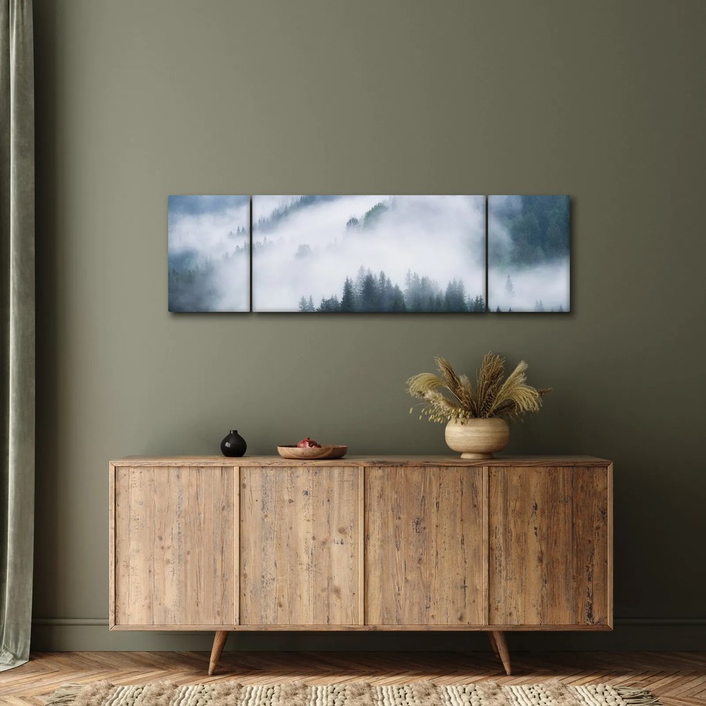 Obraz - Drzewa we mgle (170x50 cm)