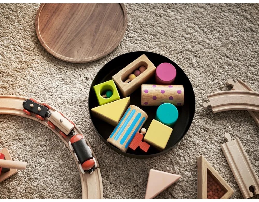 Czarny metalowy pojemnik z pokrywką ø 22x6 cm Rin – YAMAZAKI