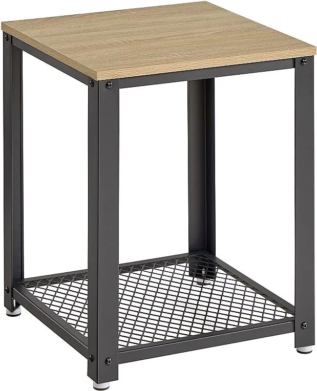 Stolik kawowy/nocny Valora – dąb sonoma z czarną ramą