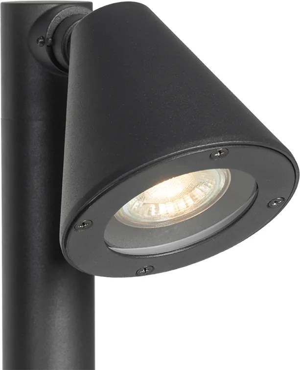 Nowoczesny słup ogrodowy czarny 100 cm IP44 regulowany - Ciara