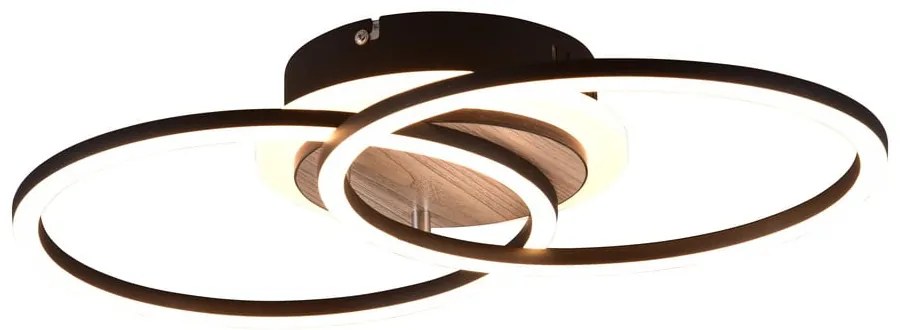 Czarno-brązowa lampa sufitowa LED ze ściemniaczem 28x46 cm Giro – Trio