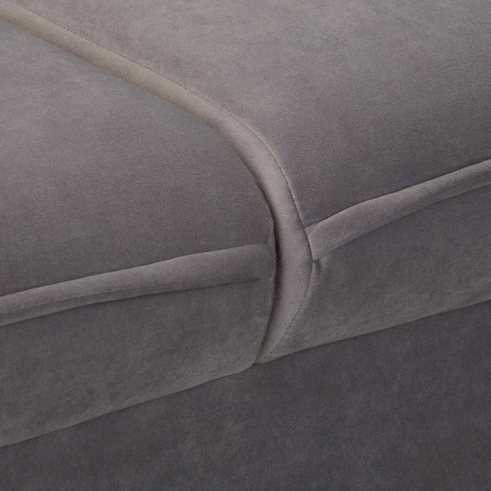 Szara aksamitna sofa 138 cm Juli – Ropez