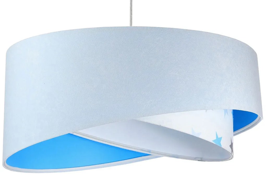 Biało-niebieska lampa wisząca dla dziecka - EXX09-Eterna