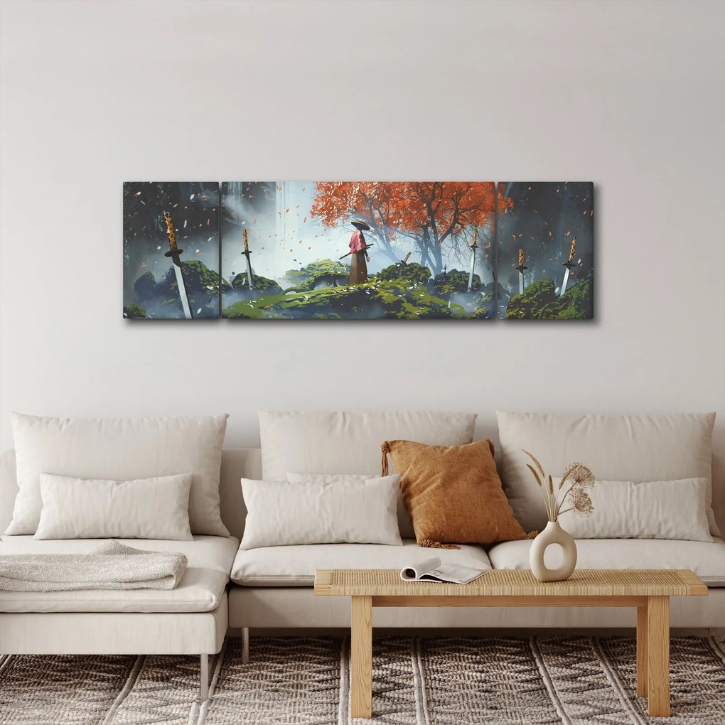Obraz - Ilustracja przedstawiająca Ogród Mieczy (170x50 cm)