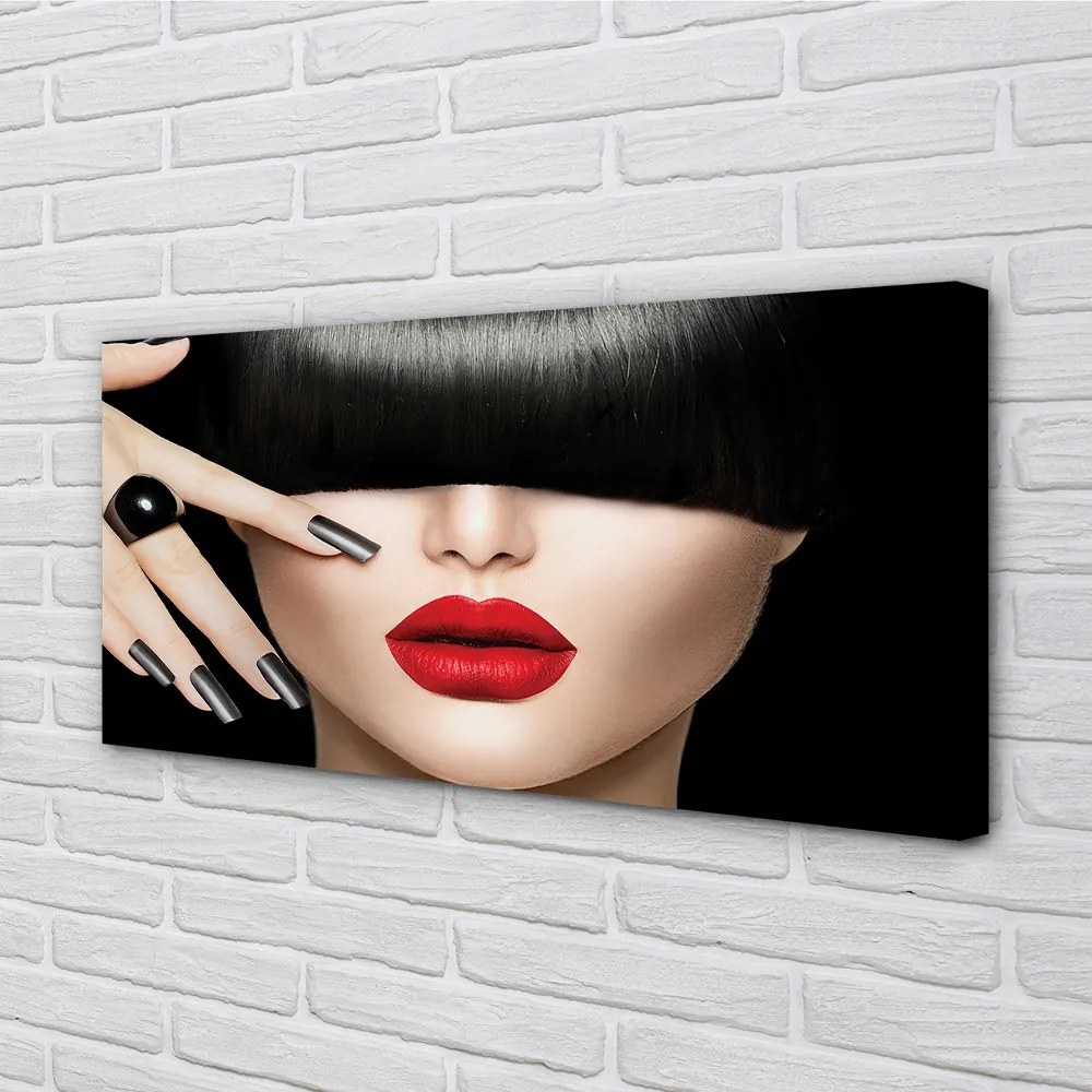 Obraz canvas na ścianę Kobieta z Czerwonymi Ustami