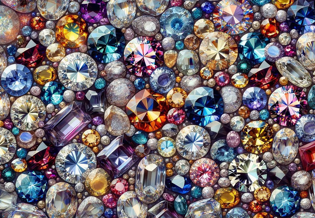 Fototapeta - Kolorowe diamenty (196x136 cm)