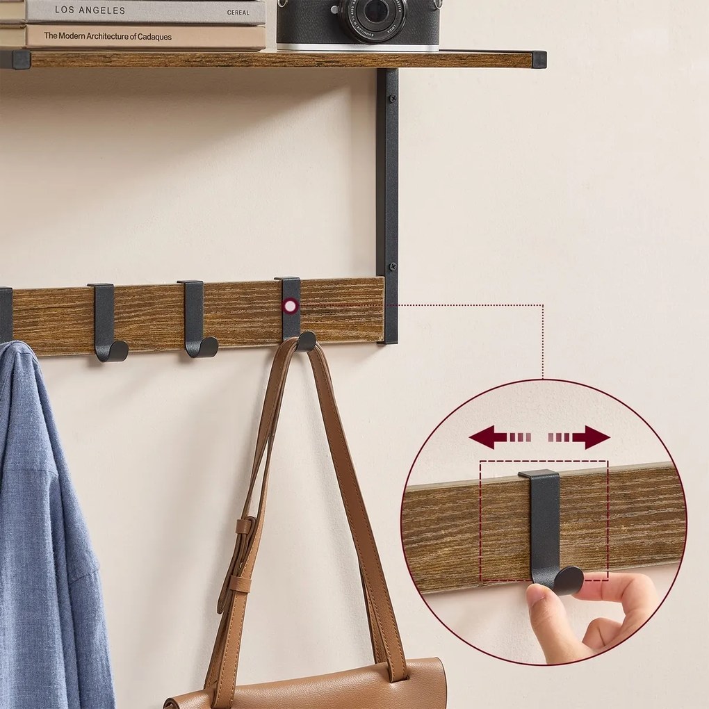 Zestaw półek ściennych E1083 OLW, stare drewno, 2szt.