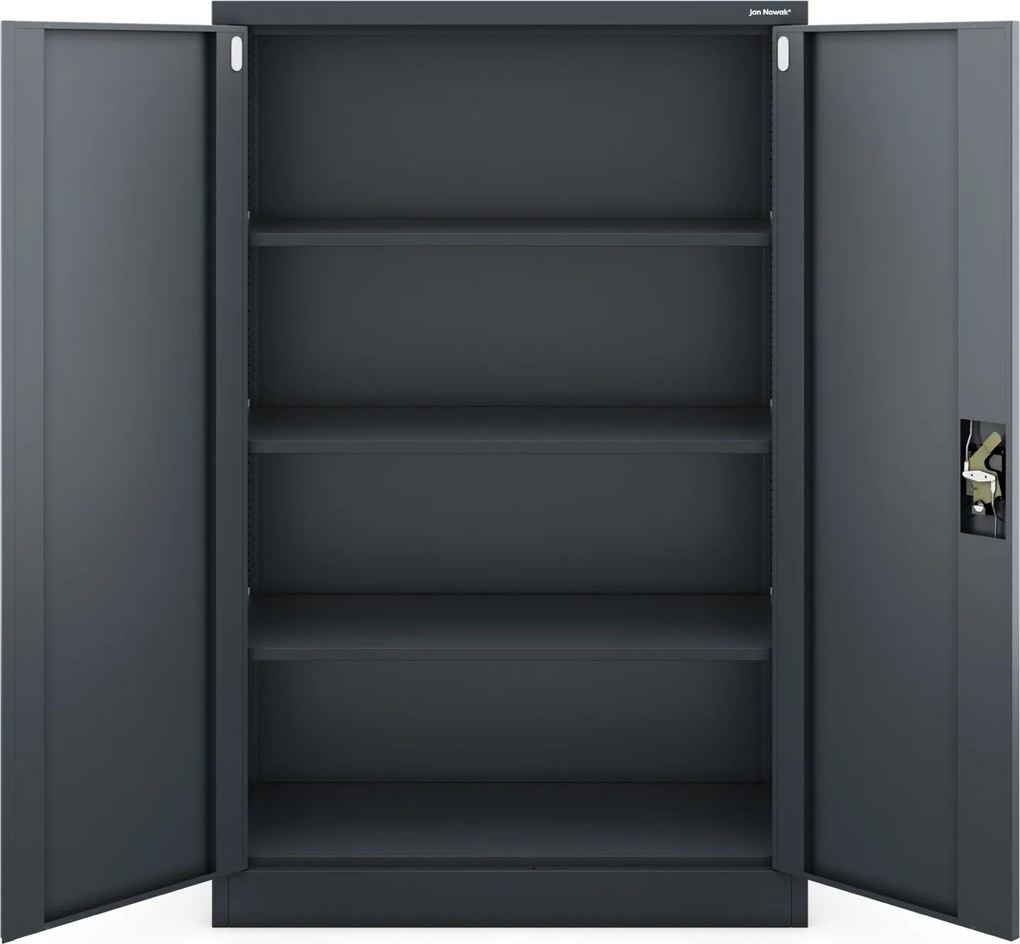 Metalowa szafa aktowa Kevin 90x40x140 cm, antracyt