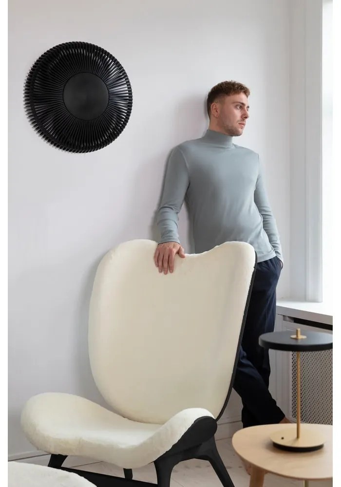 Czarna lampa sufitowa z litego drewna dębowego ø 49 cm Clava Up – UMAGE