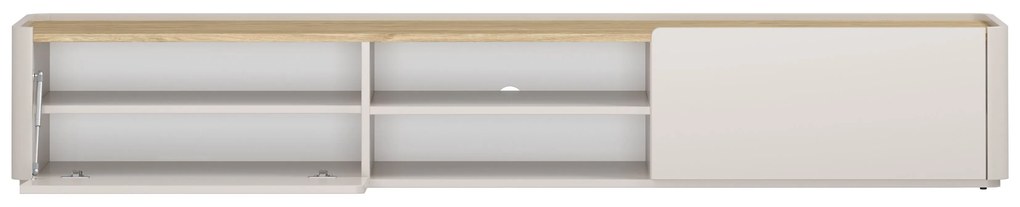 Szafka RTV Elivo 220 cm z szufladą - kaszmir / dąb olejowany