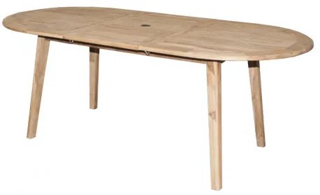 TECTONA - stół ogrodowy rozkładany z drewna tekowego 150/200 x 95 x 75 cm