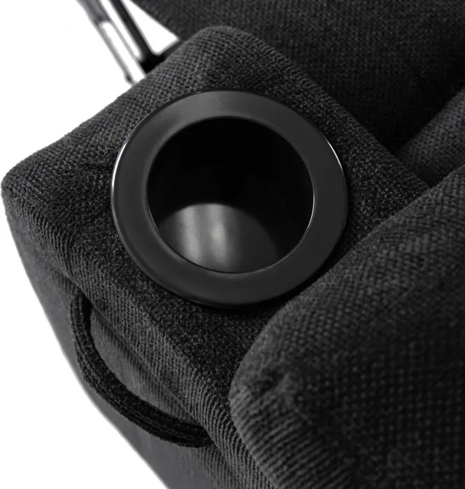 Fotel Masujący BOX 2 Rozkładany z Podnóżkiem Czarny Nowoczesny