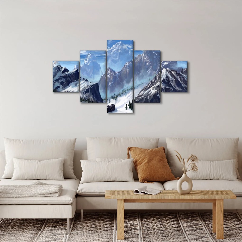 Obraz - Malowane góry (125x70 cm)