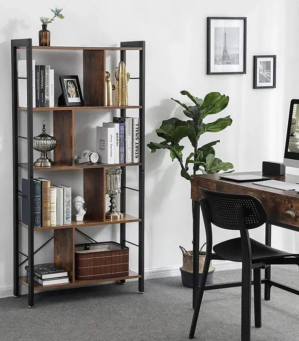 Industrialny Regał Nowoczesny Stojący 140 Cm N2-T76