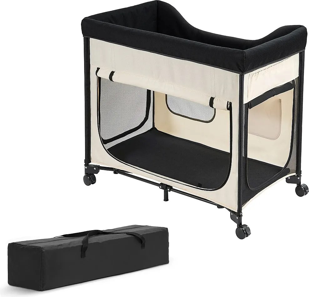 Podwyższone Łóżko SucceBuy dla Psów Kotów, Składane Łóżko Kempingowe dla Zwierząt Domowych, Legowisko dla Psów z Tkaniny Oxford 600D i Aksamitu Holenderskiego