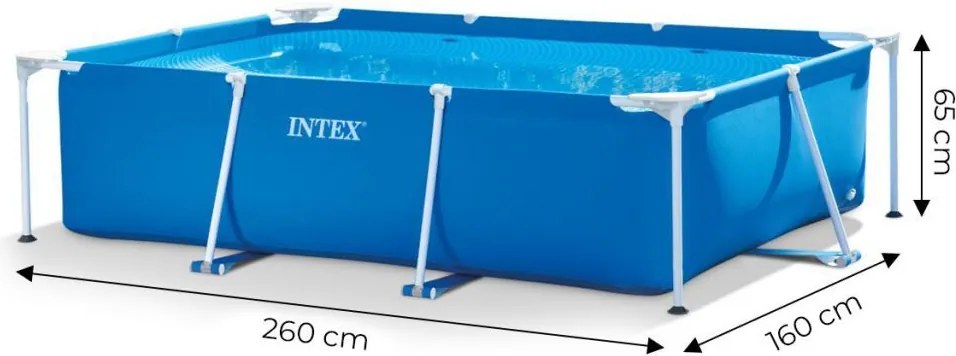 Basen stelażowy ogrodowy Intex 271 prostokątny, 260x160 cm