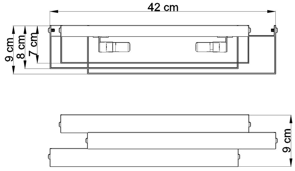 Biały geometryczny kinkiet LED - EX524-Frosi