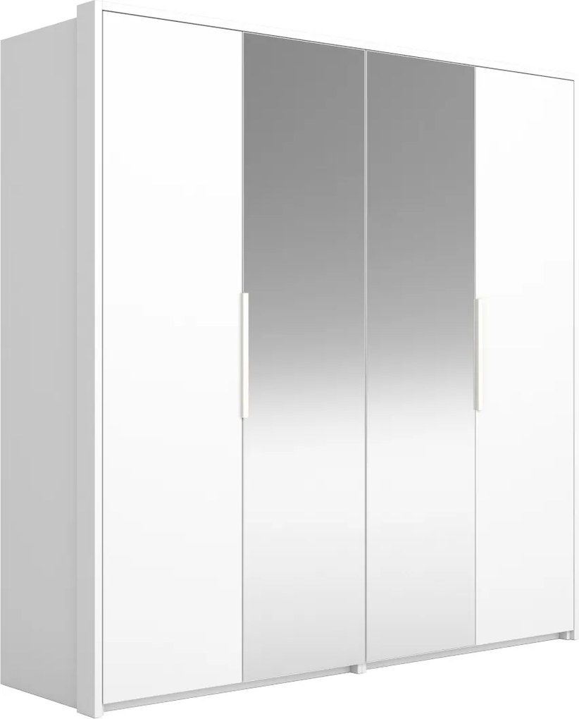 Szafa z lustrami 4D 205 cm New York 2.0 biała