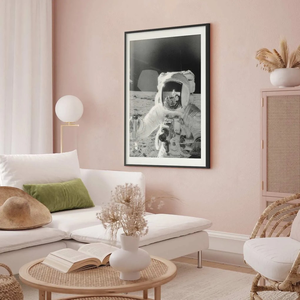 Plakat Zawód kosmonauta 21x30 cm z ramą czarną z marginesem ARTGEIST B