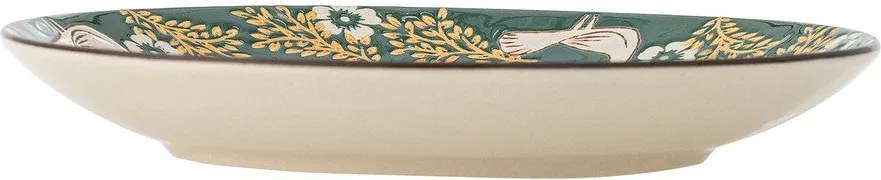 Zielony kamionkowy talerz deserowy ø 16 cm Hezha – Bloomingville