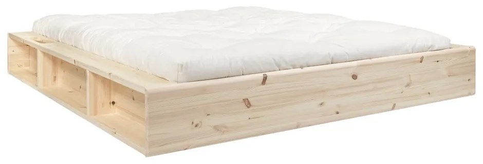 Łóżko dwuosobowe z drewna sosnowego ze stelażem 160x200 cm Ziggy – Karup Design