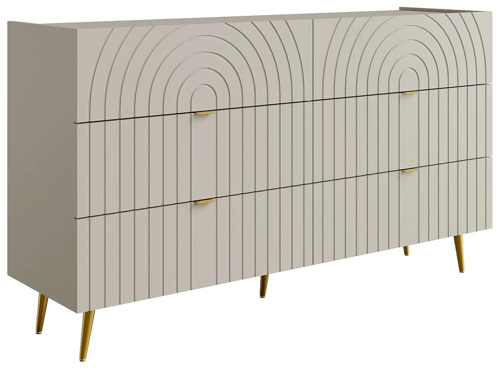 Komoda z 6 szufladami - Beżowy - NORSIM marki Pascal Morabito