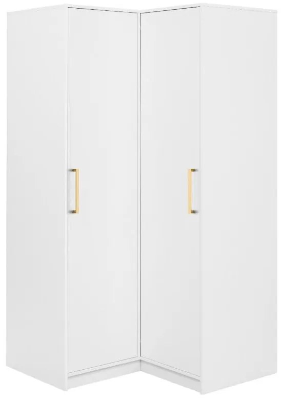 Szafa narożna 2-drzwiowa - szer. 115 cm - Biały - LIZANDRO