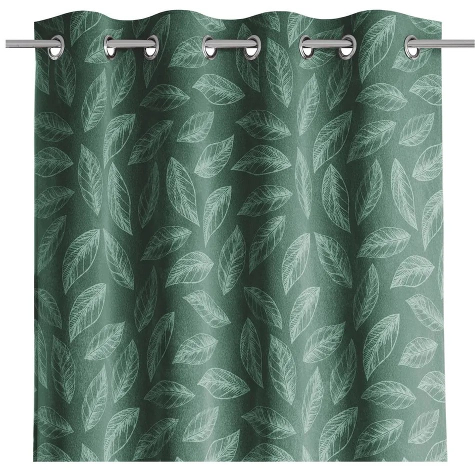 Zielona aksamitna zasłona 140x250 cm Calm – Restilo