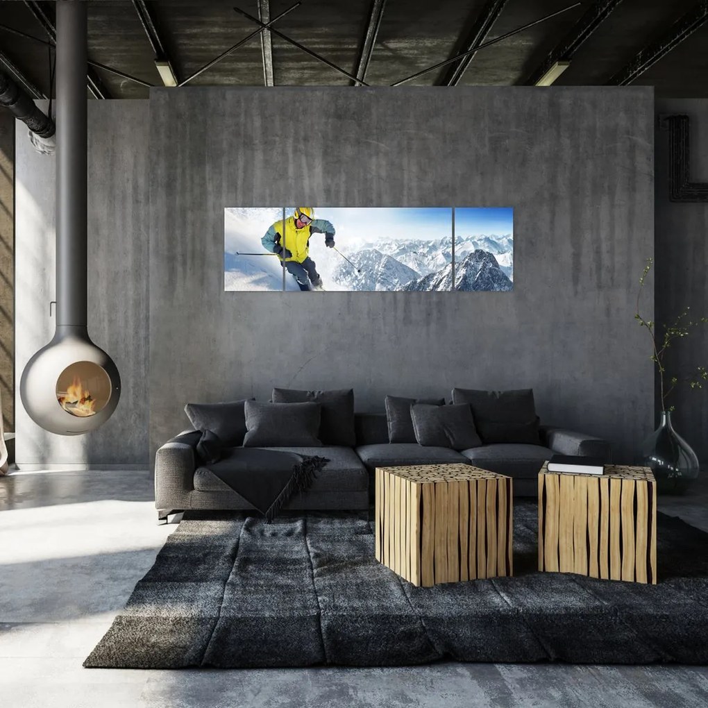 Obraz - Narciarz (170x50 cm)