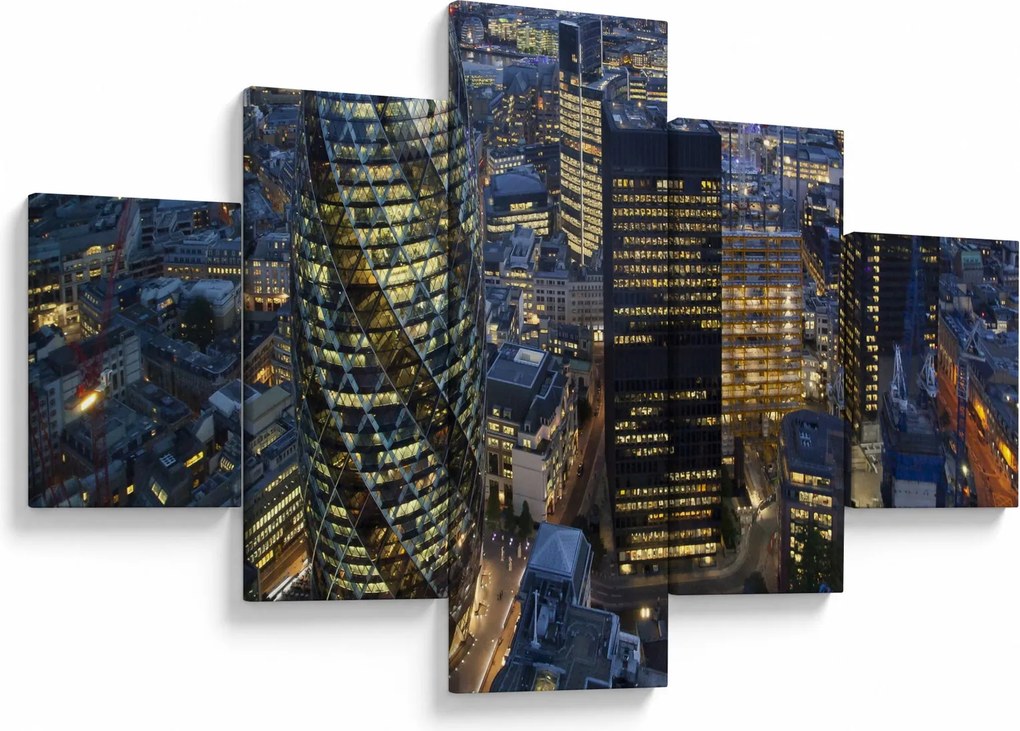 Obraz - Wieczorna panorama Londynu (125x70 cm)
