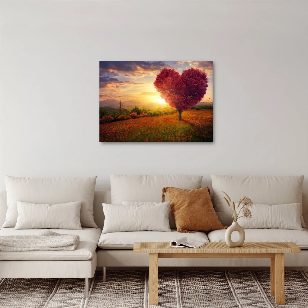 Obraz drzewa w kształcie serca (70x50 cm)