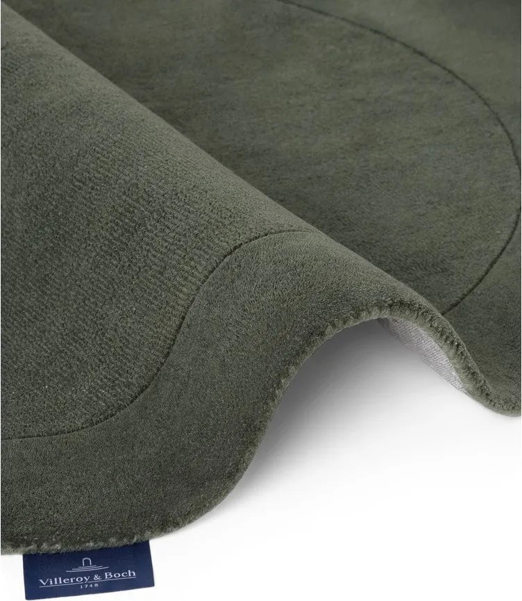 Ciemnozielony okrągły dywan z mieszanki wełny tkany ręcznie ø 160 cm Kari Organic – Villeroy&amp;Boch