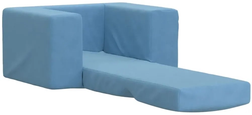 Niebieski rozkładany fotel dla dziecka - Hurems 3X