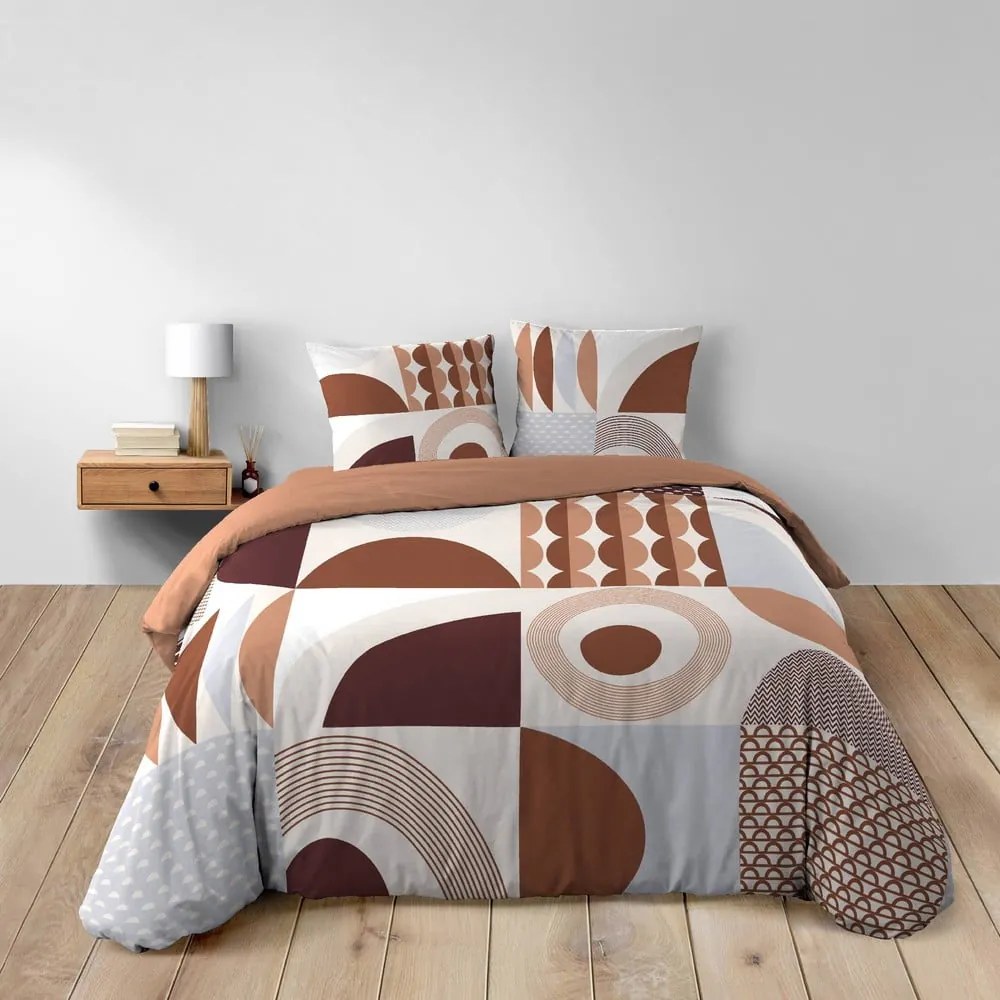Bawełniana pościel dwuosobowa w kolorze terakoty 240x220 cm Gemma – douceur d'intérieur