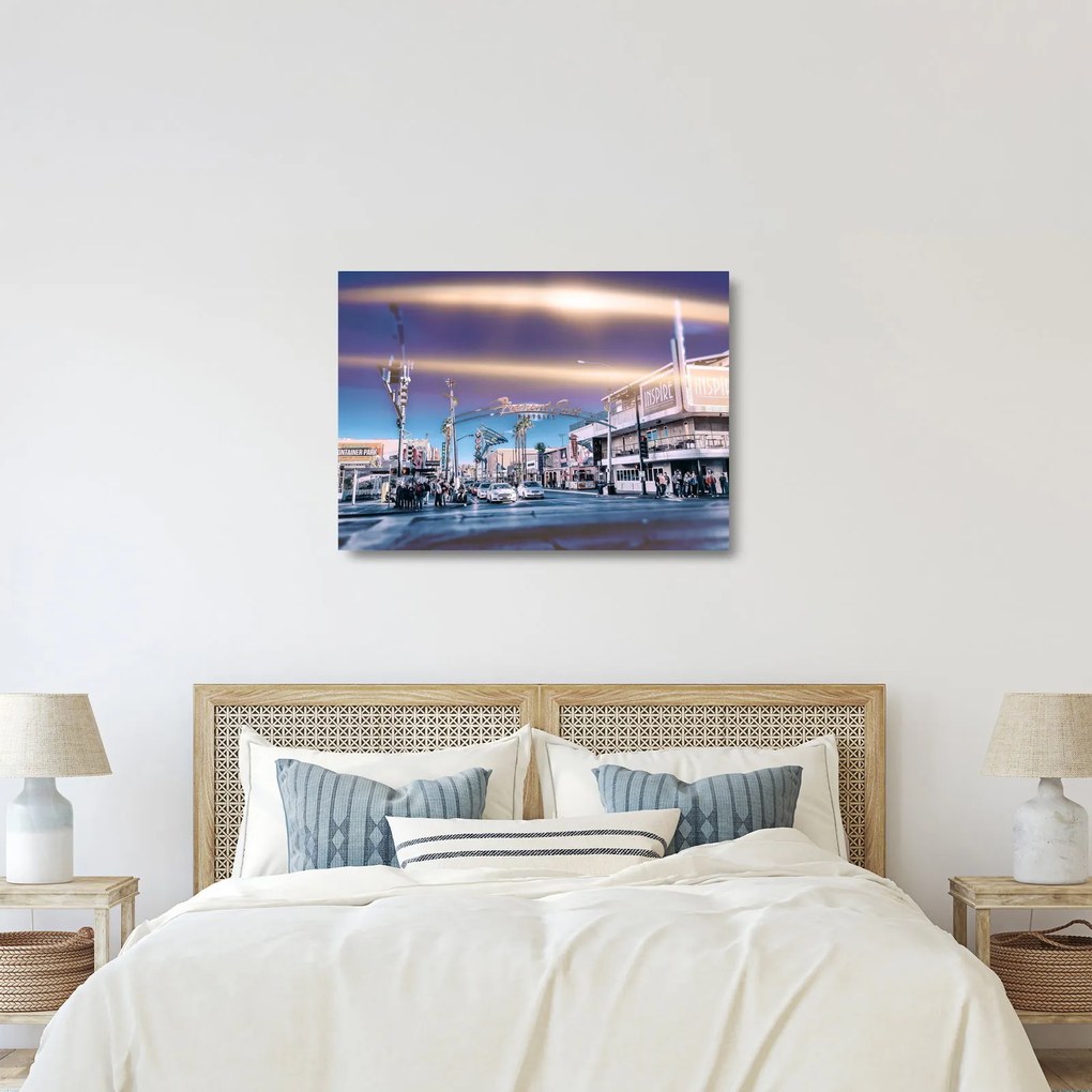 Obraz na szkle - ulica w Las Vegas (70x50 cm)