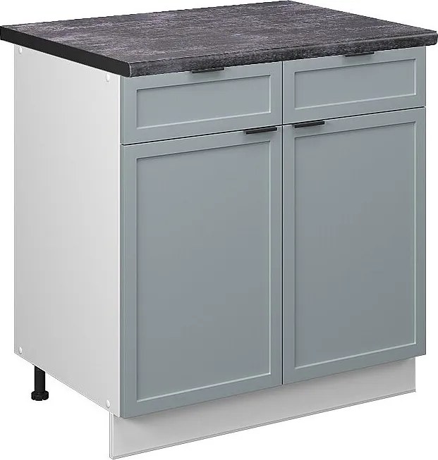 Szafka dolna do kuchni jasnoniebiesko-szary 80x60x82 fame-line