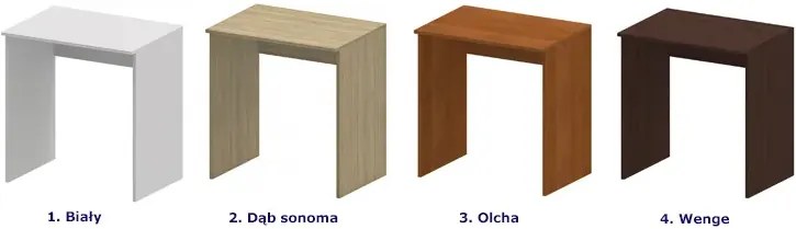 Małe wąskie biurko proste dąb sonoma - Ranex
