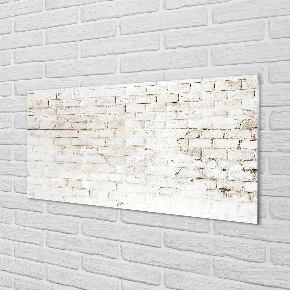 Szklany Panel Cegła ściana mur