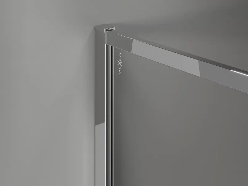 Mexen Kioto-XF ścianka prysznicowa Walk-in z ramką 160 x 202 cm, transparent 10 mm, chrom - 800-160-104-01-00-X