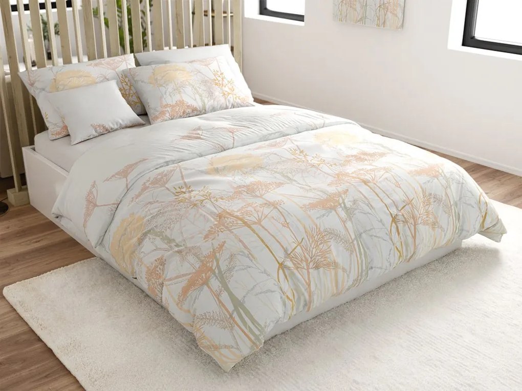 PrzytulneMieszkanie.pl PrzytulneMieszkanie.pl Krepa pościel z bawełny renforcé CARAWAY kremowa Rozmiar pościeli: 70 x 90 cm | 140 x 200 cm