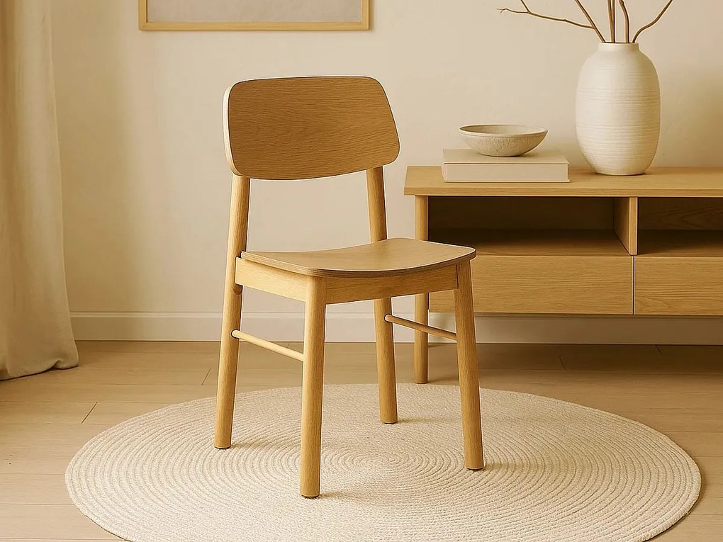 2xKrzesło Hikari drewniane, drewno kauczukowe