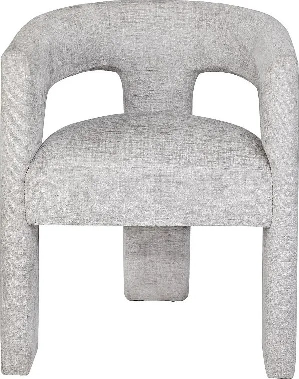 Tapicerowane krzesło 62x75x58 cm srebrnoszare Leith LET71G