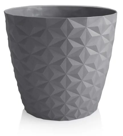 Crystal matt doniczka z recyklingu 30 cm,kamienny szary, 30 cm
