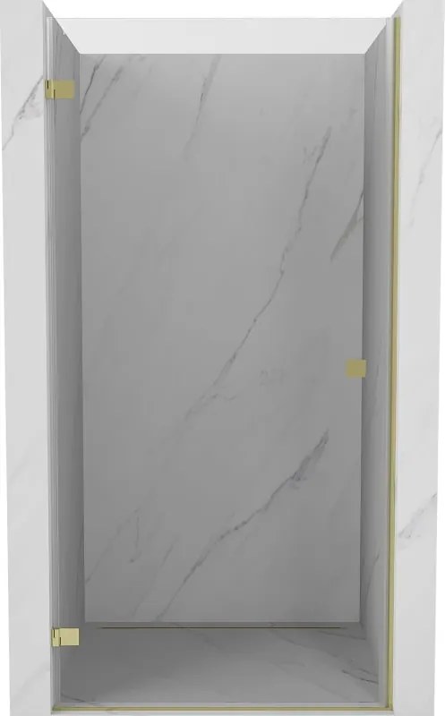 Mexen Lunar-B drzwi prysznicowe uchylne lewe 55 cm, transparent, złote - 832-055-000-50-00-L