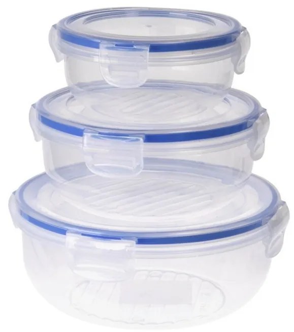 EH Zestaw pojemników plastikowych z pokrywką, 3 szt., 3 rozmiary